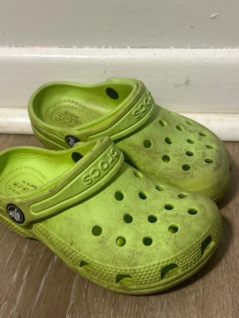 CROCS Kids Clog in Lime Green